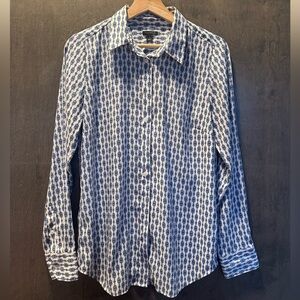 Ann Taylor Horsebit Patterned Women’s Slim Fit Shirt